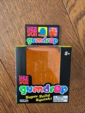 NeeDoh Gumdrop Super Solid Squish! Orange- New/sealed